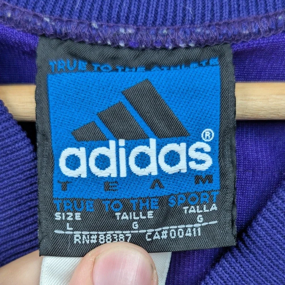 VTG Adidas Randy Moss Jersey Men's L Purple Nylon Minnesota Vikings Football 90s